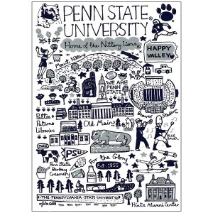 postcard Julia Gash Penn State University scenes and phrases